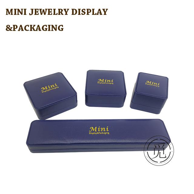 Blue leather custom jewelry packaging box sets