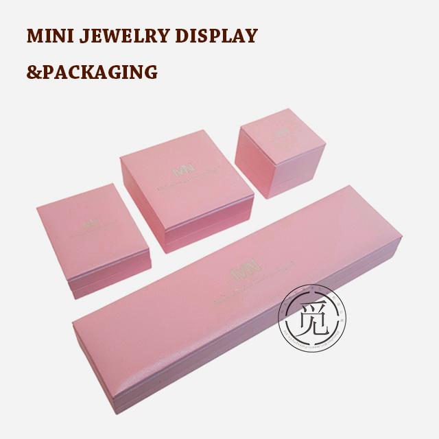 Mini brand newest pink leather paper custom ba